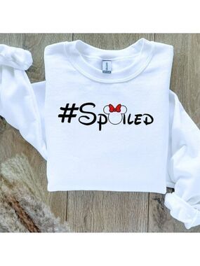 #Spoiled Disney Minnie Mouse Ears Custom Sweatshirt Sweater
